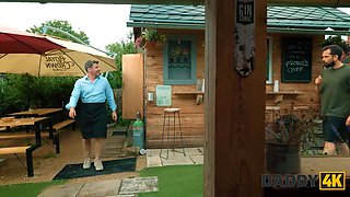 Daddy4k. risky outdoor fuck with bf's grandpa