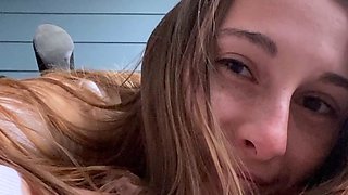 Young amateur teen in solo masturbation playing with herself