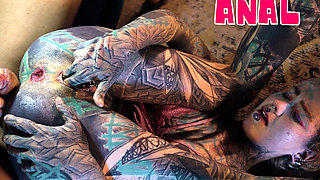 Bwc Security Caught a Tattooed Girl Fucking Her Pussy so Good so He Fuck Her Anal