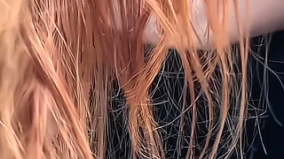 Hairy Pussy Under Nylon: Topless Play and Squirt Close up