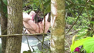 She's Caught Pussy Rubbing in the Woods Squirting on Her Car Hood