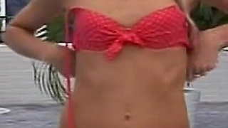 Skinny Blonde 18 Year Old Pool Fuck Fest