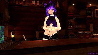 Futa Bartender is Tempted by You and PORKS Your Facehole in The Break Apartment