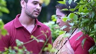 Indian pair celebrating their anniversary in bedroom