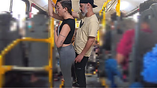 Slutty Student Gets Cumshot in the Bus