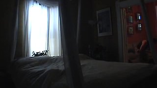 Teen slut caught fucking on spy cam