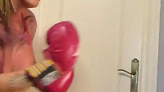 Horny Video Call Boxing with a Fan