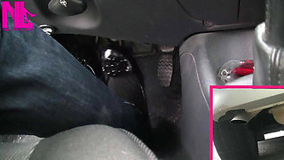 Revving with Exhaust Shot in Black Ballet Flats