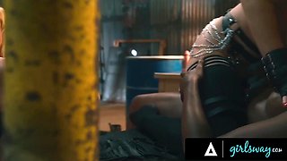 Real lesbian orgy with buxom slut and licking orgasm