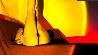 Worship of Lady Milf's soles and uber-sexy humid pussy