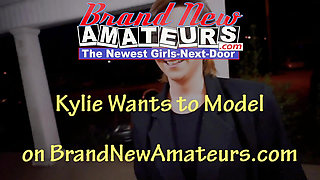 BrandNewAmateur - Beautiful Kylie gets naked and sucks cock for fake porn audition
