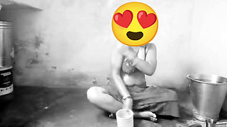 Shilpa Bhabhi looks so sexy in black and white, and she’s teasing her pussy with a cucumber.