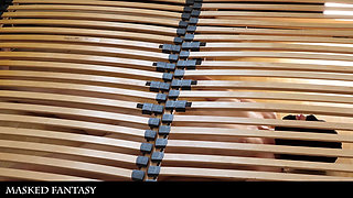 The Crazy Professor - a Sucking Doll Under His Bed Sucks His Cock Till the Cum Drips Over Her Lips