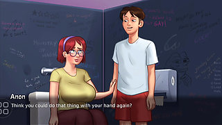 Teen jerking out