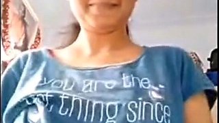 Horny indian housewife first time nude strip on webcam show