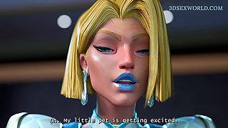 Blonde Emma Frost Sensual Blowjob with Cum Swallow (3D Sexgame) 60 Fps