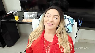 Behind the Scene from Busty brazilian Rafaella Denardin doing