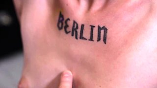 Amazing blonde enjoys fetish BDSM games with a dildo