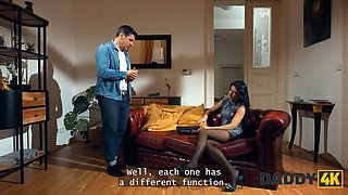 Daddy4k. my hot girlfriend is quietly cheating on me while i was seeing tv