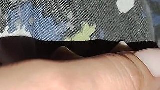 Secretly Used His Stepsister's Hand and Cum on Her Palm