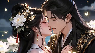 A Chinese Ancient Costume Fairy Passionate Encounter with Her Lover, but Was Suddenly Surrounded - Ai Generated