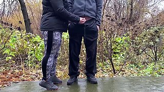 My Stepmom Takes Control of My Dick Outdoors