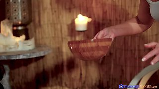 Caroline Mann's Small Tits Oiled Affair