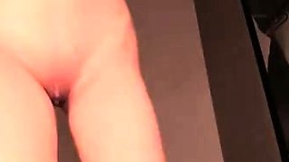 Brunette solo masturbation on the couch