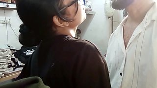 Indian desi stepdaughter-in-law gets romantic with her father figure in Hindi audio