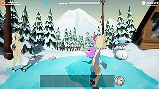 Fuckerman Winter Lovers Complete Gameplay - Huge Tits Teen & MILF Hardcore Threesome Anal Fuck