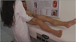 Nurse Observes Patients Erection