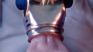 Stepsis Plays with Her Tight Pussy Until She Uses Her Feet to Jerk You off