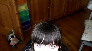 Close up teen foot worship