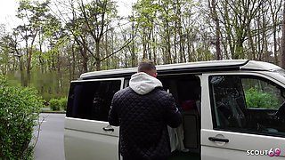 Big German Mature Woman Kathy Deep with Huge Natural Tits Pick up for Van Casting Fuck