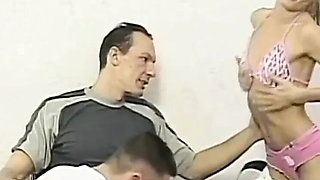 Blonde Bisexual Threesome Anal - Hot Babes Ass Fuck & Blowjob