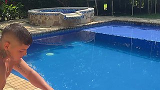 Busty Curvy Latina Gal Lets Her Masseur Fuck Her Hard & Cum On Her Big Ass After a Massage By the Pool