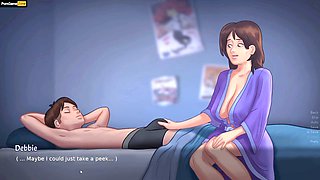 Curvy goddess from Porngamezone enjoys some big ass, pussy action, and a blow job