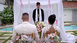 Cheating Bride Fucks the Priest on Her Wedding Day- Mariana Martix