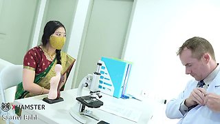 Indian Desi Girl Fucked By Her Big Dick Doctor while Hubby Waits (Hindi Drama) - Creampie cumshot