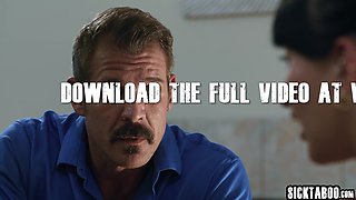 Grieving stepdad manipulates sexy teen