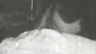 Black And White Vintage Video Of Lady Sucking Her Lover With Vintage Lady