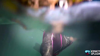 Diving in My Shiny Two-piece Wetsuit