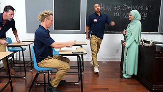Hijabi Teacher Gangbanged by Students