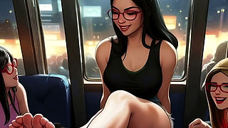 Lin Plays Footsie on the Train 2