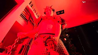 Facefucked by Krampus - Jaq Quicksilver Punishes You With POV Demon Cock and Big Clit Facefucking