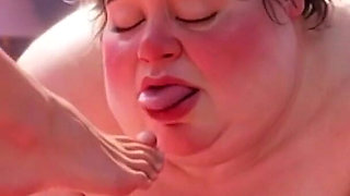 Ugly Fat SSBBW Humiliated Licking Beautiful Woman's Feet
