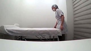 Cum starving amateur nurse sucks fat cock clean in POV