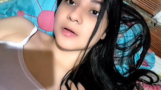 Fucking pillow naughty student waking up horny as fucked and masturbation itself