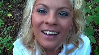 Jasmine Rouges Outdoor Public Blowjob