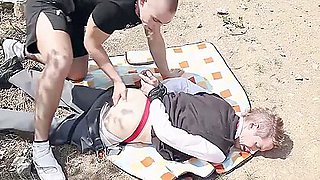 Wild Blond Gets Fisted In The Open